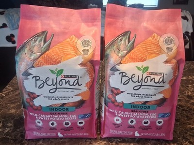 (2) 3 Lb Purina Beyond Wholesome Ingredients Dry Cat Food Salmon Egg & Potato 