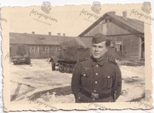 orginal Foto 2. Weltkrieg Russland Belarus Witebsk Soldaten Kfz Lkw 1942