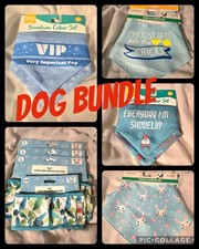 Lot of 4 Pet Dog Bandanas 4 Cooling Neck Gaiters Assorted S/M L New
