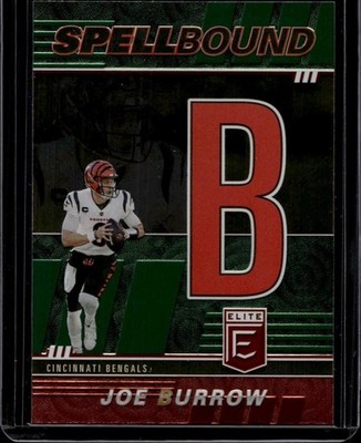 2022 Donruss Elite #SB-JB1 Joe Burrow Spellbound Green