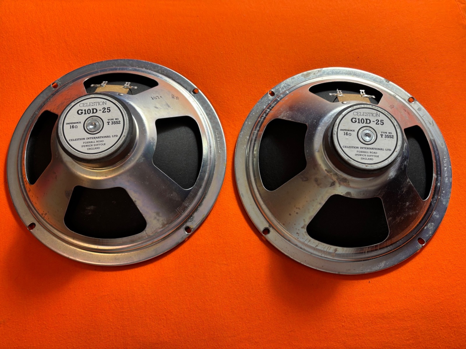 Celestion G10D-25 (PAIR) 10????  16 Ohm Vintage Guitar Speaker Marshall Lead 12