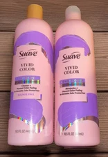 Set of 2 Suave Vivid Color Shampoo/Conditioner For Color Treated Hair-16.5oz-New