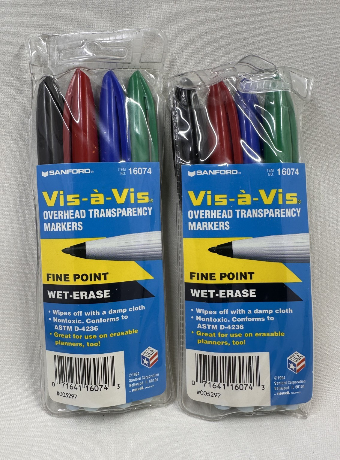 Vintage 1994 Sanford Vis-&agrave;-Vis 16074 Wet Erase Fine Point 4
