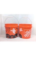 Home Depot Halloween 2 Gallon Ghost Bucket Tr...