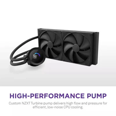 NZXT - Kraken Plus 240mm Radiator CPU Liquid Cooler (2 x 120mm F120P Fans) - Image 1 of 3