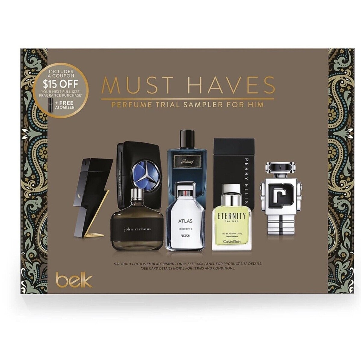 9 Piece MUST HAVES DISCOVERY FRAGRANCE SAMPLER SET FOR HIM+BONUS