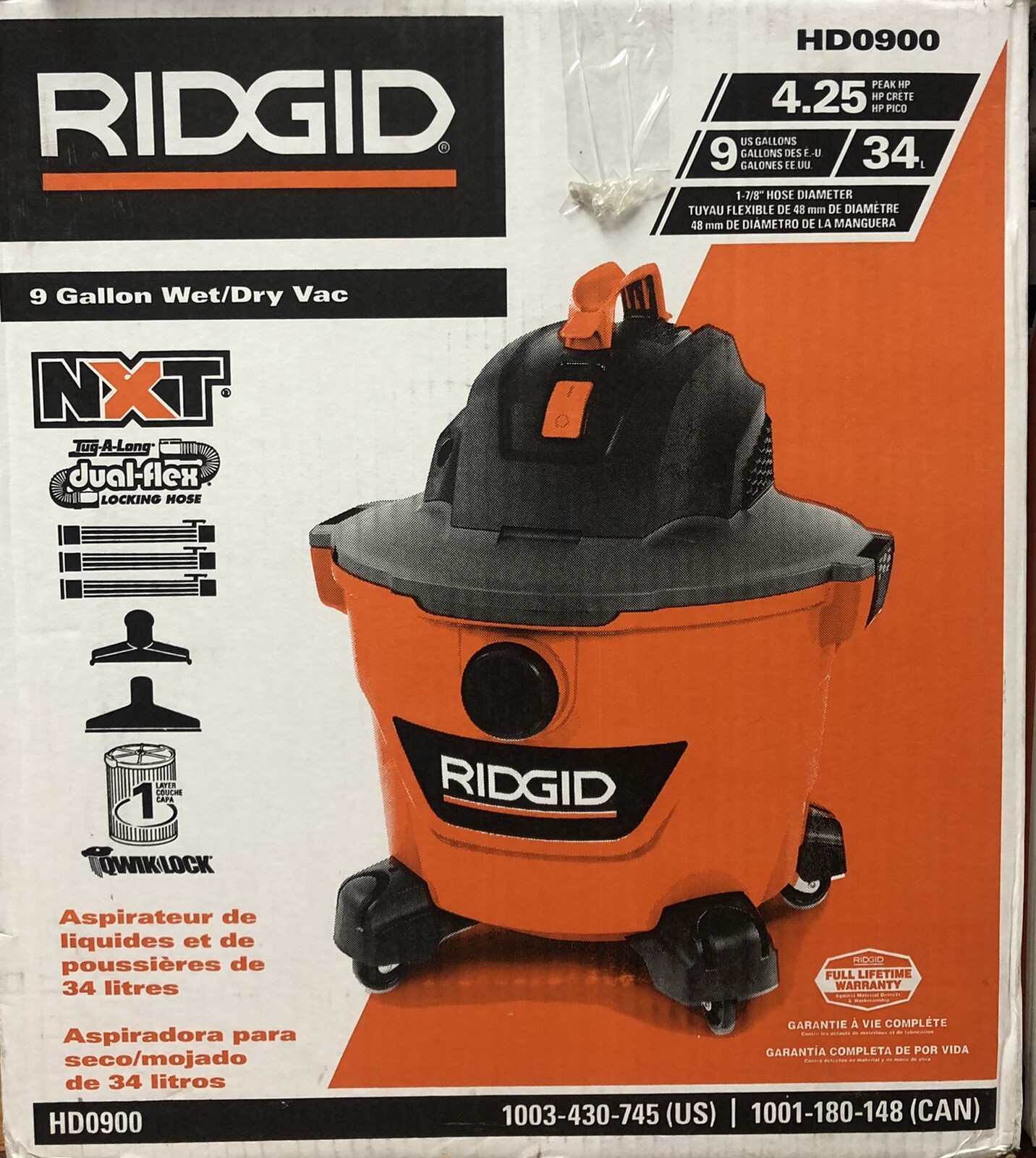 RIDGID HD09001 9 Gallon Wet/Dry Shop 
