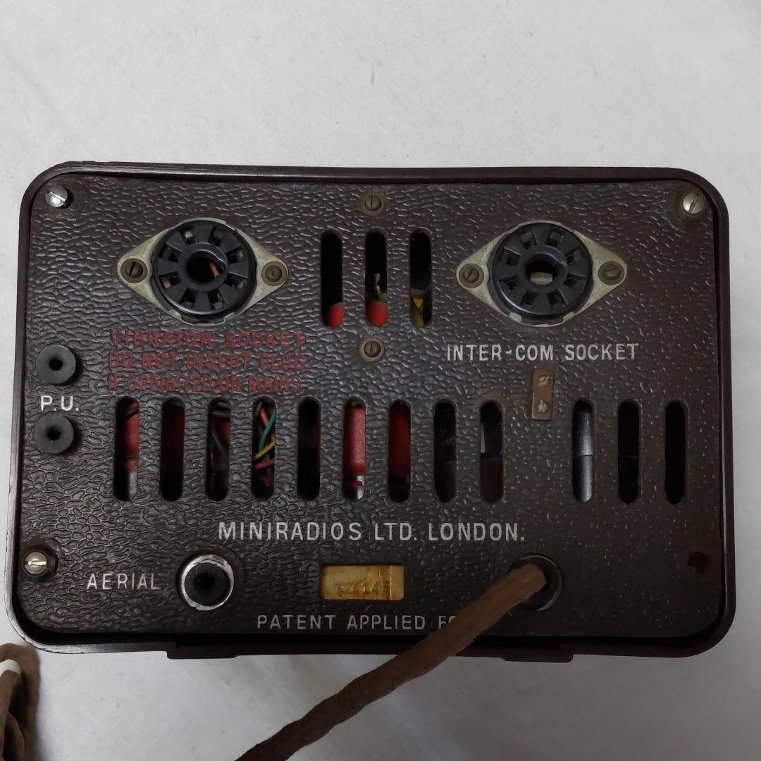 1940年代前半、イギリス、minipnone真空管ラジオ。 Minipnone Vacuum Tube Radio Early 1940s Antique Retro Vintage