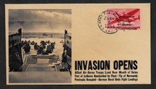 WWII D-Day Collector's Envelope with genuine 1944 Postage Stamp *OP1172