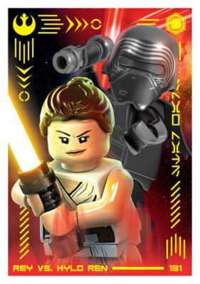 LEGO Star Wars Serie 4 Trading Card Nr. 131 - Rey vs. Kylo Ren - Holofolie