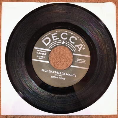 Buddy Holly | Blue Days, Black Nights/Love Me Decca (Repro) 45