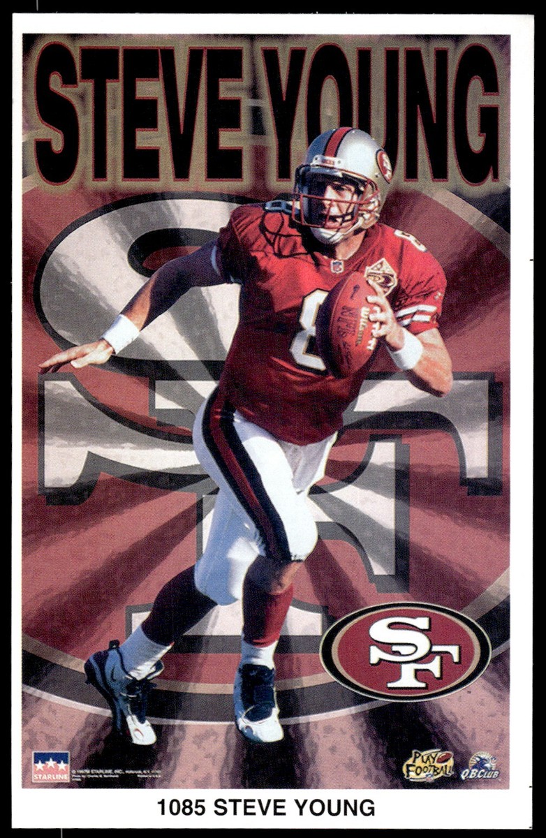 DEAD STOCK NFL 90s 当時物　49ers　スティーグヤング　額 1990 SAMPLE MINI POSTER STEVE YOUNG SAN FRANCISCO 49ERS