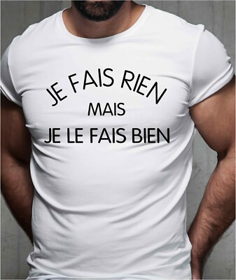 Herren T-Shirt lustig. Ich mache nichts, aber ich mache es gut. 