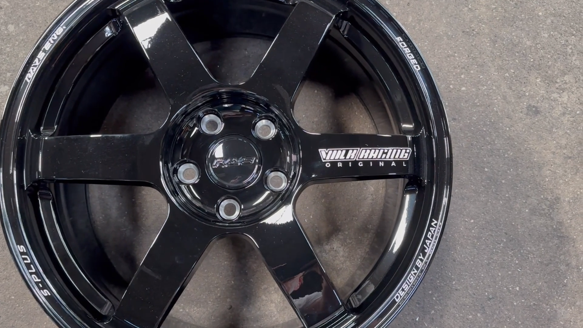 New 18x8.5J AOW TE37 SAGA BLACK (4 Wheel) 5x112 Fit Mercedes Audi