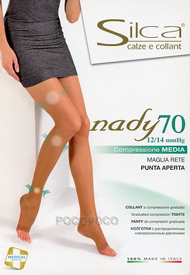 GAMBALETTI COMPRESSIONE GRADUATA MEDIA CON PUNTA APERTA - 70 DEN - Foto 10