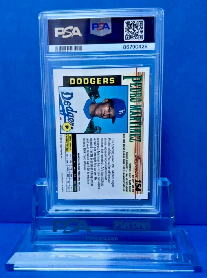 Pedro Martinez PSA 7 ! 1993 Bowman ! - Image 2 of 2