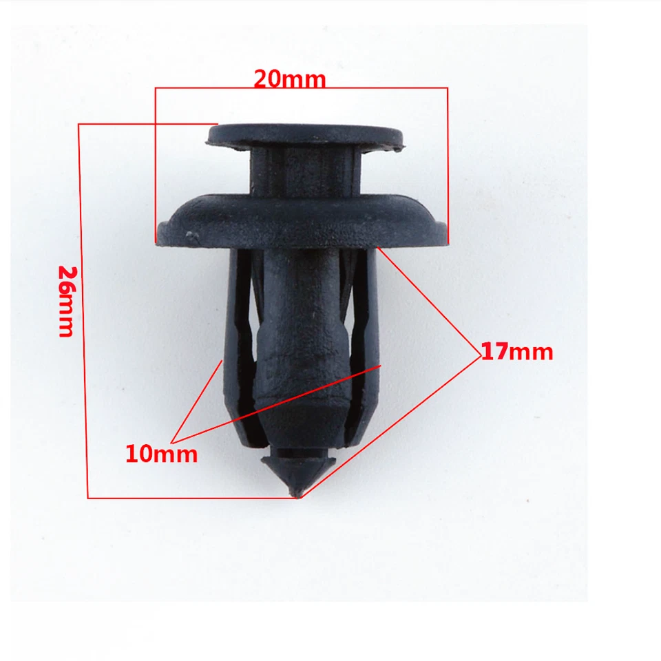 Sujetador de retención de remache de capó con clip de parachoques de 10 mm para Acura RL 1996 1997 1998-2012 Foto 3 de 4