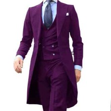 Long Tail Coat 3 Piece Gentleman Man Suit Smoking