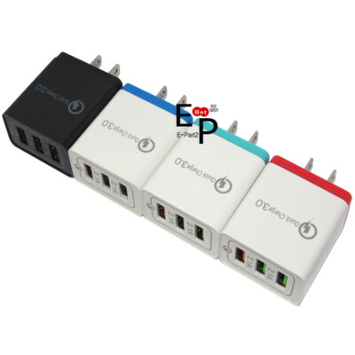 Quick Charge  QC 3.0 Fast Multi-Port USB Wall Charger Adapter US Plug 30W