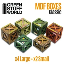 Classic Wood Crates - Wargames boxes cases Scenery Miniature Bases hobby