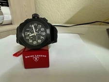 Men's Swiss Legend 10542-BB-01-SA Trimix  Diver Chronograph Watch Black 44mm