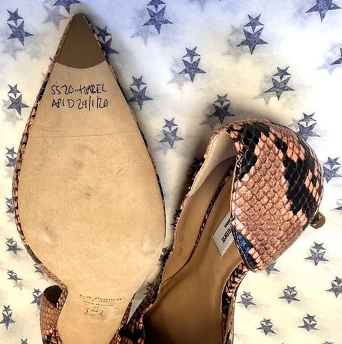 NEW! LK Bennett UK4 Eu37 pink & black leather snakeskin print Hazel court shoes - Picture 12 of 12