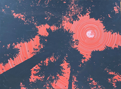 Closing In (Tangy Orange var) Signed Numbered by Mike Klay GID Glow in the Dark