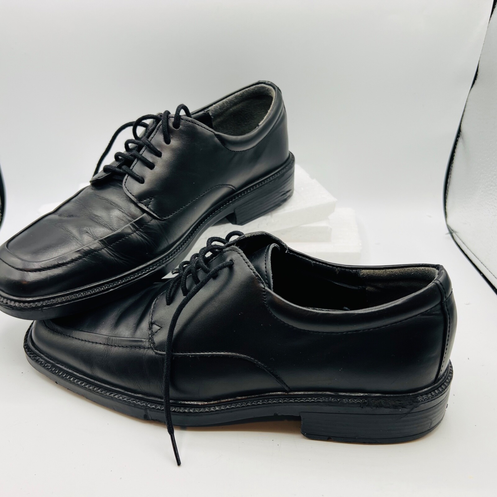 SAOLA Scarpe eleganti uomo Mantle. Taglia 9. Pelle nera delicatamente indossata