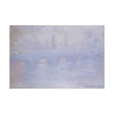 Claude Monet - Waterloo Bridge. Effect of Fog Hand-painted Oil Painting Wall Art