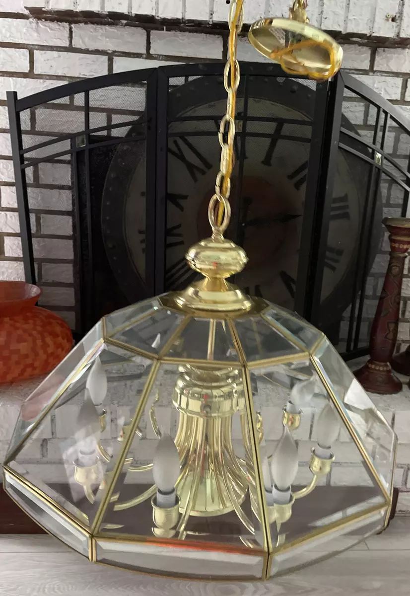 Glass 2024 panel chandelier