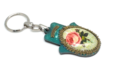 Designed Keychain By Michal Negrin Beautiful Flowers #2# - Main Image
