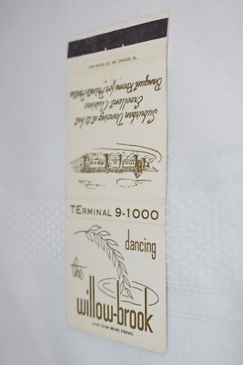 Willowbrook Illinois 30 Front Strike Matchbook Cover
