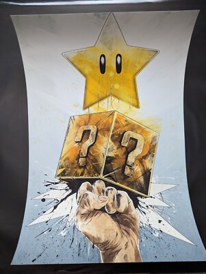 Super Mario Power Up Kunstdruck Limited Edition