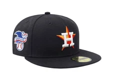 New Era 59Fifty Men Women Hat Houston Astros Wool Standard Navy Blue Fitted Cap