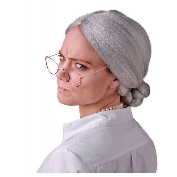Ladies Grey Granny Wig