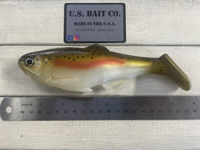 Weedless Swimbait 7.5  Color rainbow trout Lot Of 1 Bait