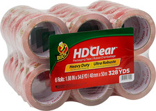 Duck HD Clear Packaging Tape, 1.88 in. x 54.6 yd., Clear, 24-Count