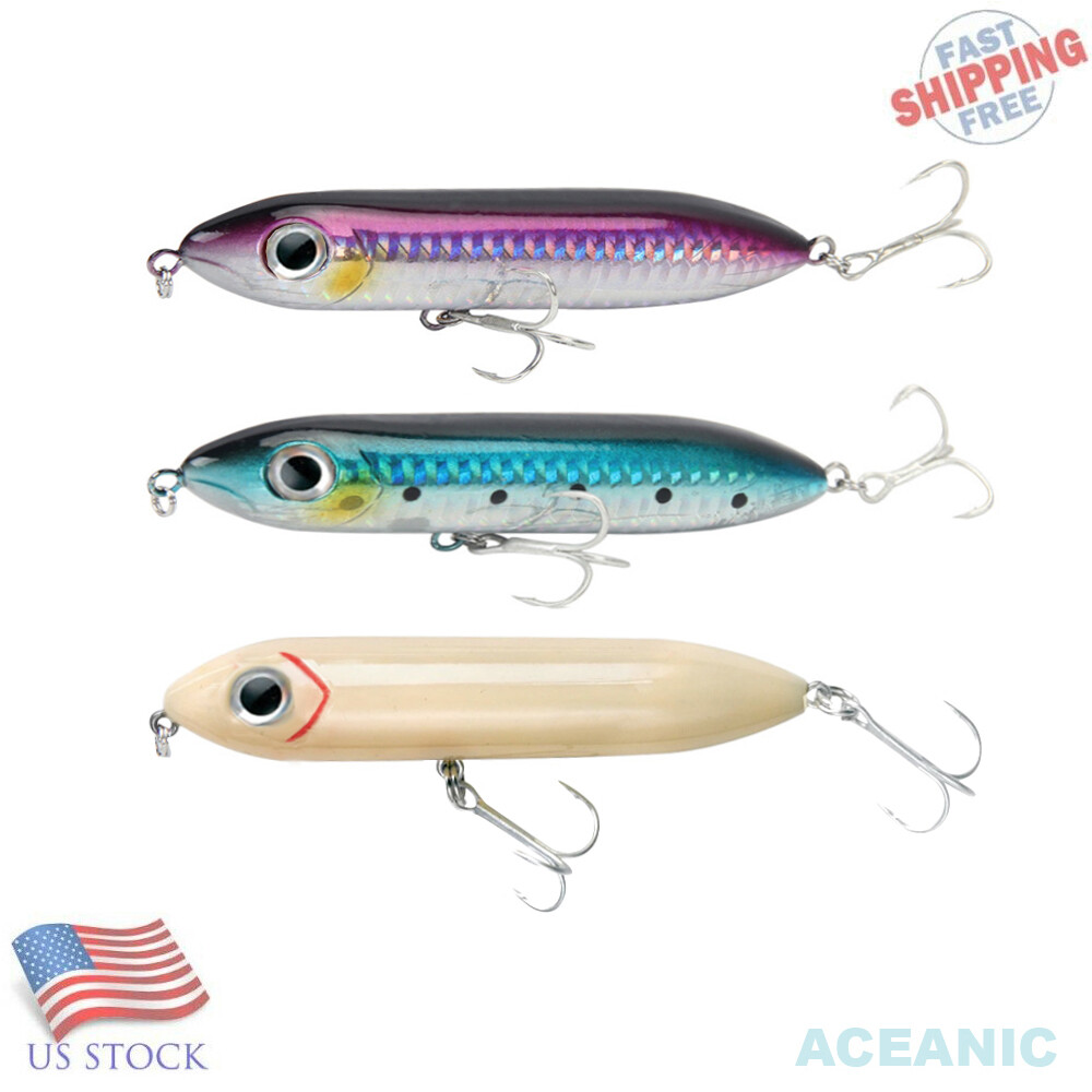 Saltwater Zara Spook 1/2 oz Fishing Lure, The Bone Rattle | eBay