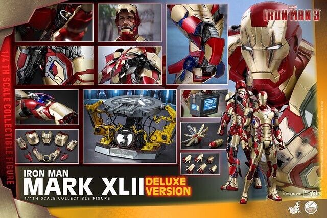 NEW Hot Toys 1:4 1/4 QS008 DIECAST Iron Man 3 Mark MK XLII NEW Hot Toys 1:4 1/4 QS008 DIECAST Iron Man 3 Mark MK XLII