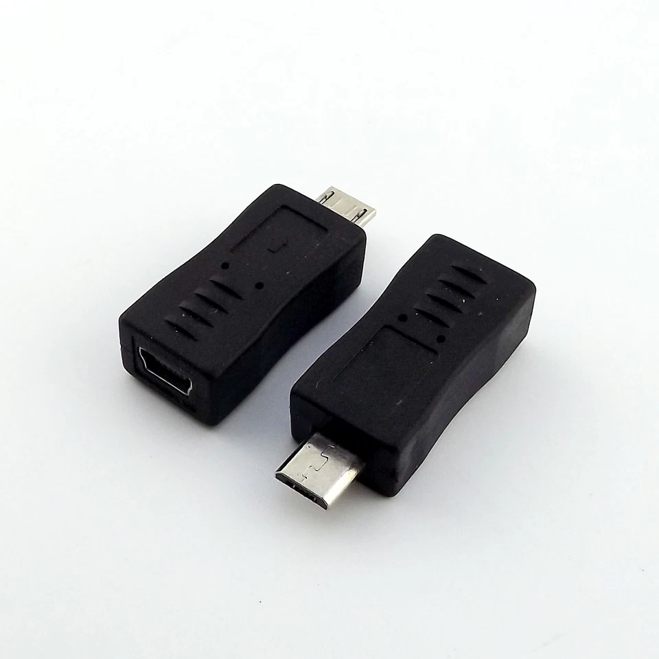 10pcs Micro 5 Pin Male Plug USB To Mini 5 Pin Female Converter Adapter Connector - Image 2 of 4