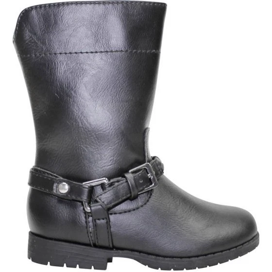 Botas/zapatos informales de vaquero de montar negros Faded Glory para niñas pequeñas y jóvenes: 7-1 Foto 2 de 4