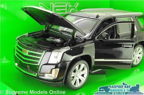 CADILLAC ESCALADE SUV MODEL CAR BLACK OPENING PARTS LARGE 1:24 SCALE WELLY K8 - Picture 4 of 5