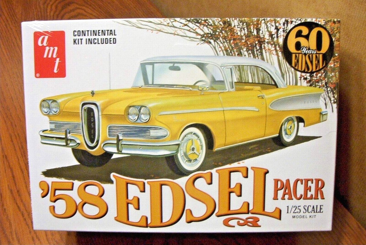 AMT '58 EDSEL PACER w/CONTINENTAL KIT 1/25 SCALE MODEL KIT | eBay