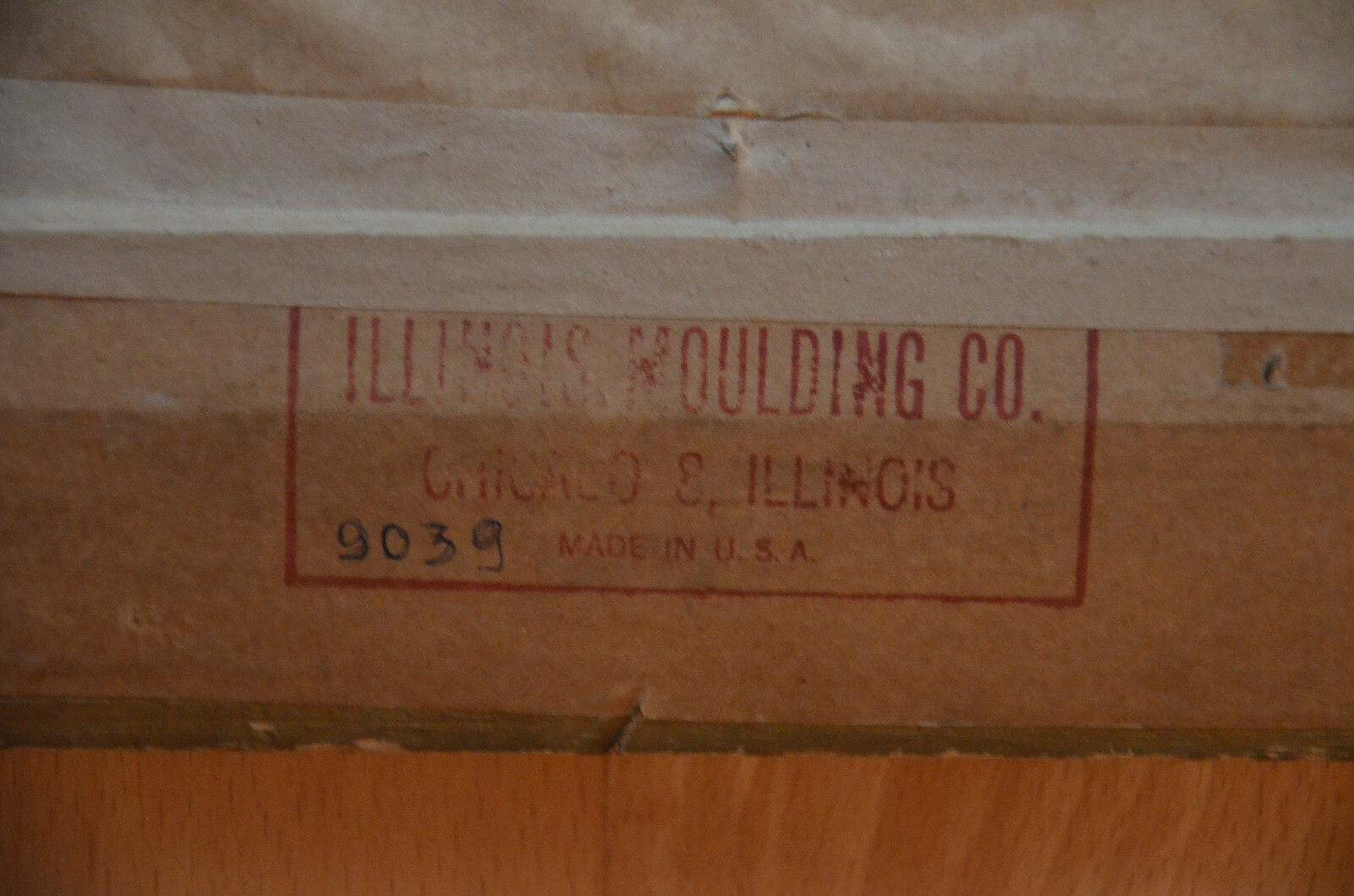 Straßenszene mit Hochhäusern in Chicago Ölgemälde Illinois Moulding Co