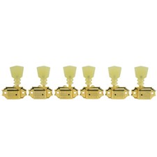 Kluson 3 3 Keystone Tuners Double Line 1/4'' post w 8.8mm bushings Gold