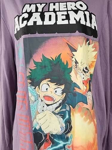 Maglietta grafica manica lunga My Hero Academia Izuku Midoriya Katsuki anime uomo L - Foto 2 di 9