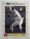 Nolan Ryan 1990 Topps Magazine #TM10 MLB Baseball Insert Card Rangers Mets HOF