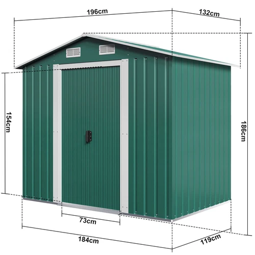 Metal Garden Shed 6 X 4, 8 X 4, 8 X 6, 10 X 8 Garden Storage WITH FREE BASE New - Picture 9 of 58