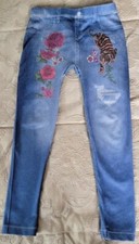 The Children's Place Girl's Jeggings Graphic Print Tiger Roses Size S 5/6 