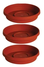 3 ~ Bloem 1.5" H X 8" Dia Resin Traditional Plant Saucer Terracotta Clay Color